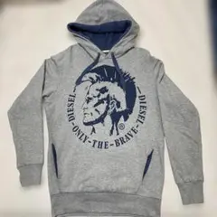DIESELディーゼル　パーカー　プルオーバー S グレー　美品