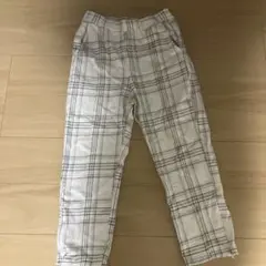 HONEYSUCKLE ROSE チェック柄 イージーパンツ L ホワイトのサムネイル