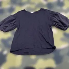 ブラックバルーンスリーブ Tシャツ M
