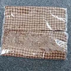 新品 男女兼用 メンズ レディース 千鳥格子 ストール 大判 ブラウン 茶