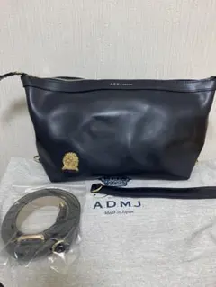 未使用級✨ADMJ 大きいサイズ ワンショルダーバッグ ハンドバッグ A.D.M.J A.D.M.J. エーディーエムジェイ A4収納 本革 ラムレザー