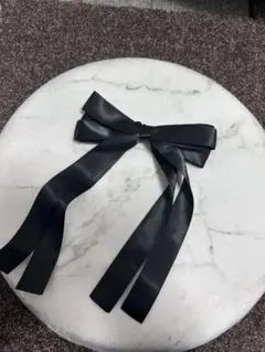 ブラックリボンヘアアクセサリー