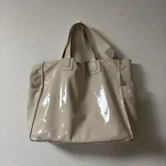 ear PAPILLONNER 仕切りポケット付きトートバッグ アイボリー