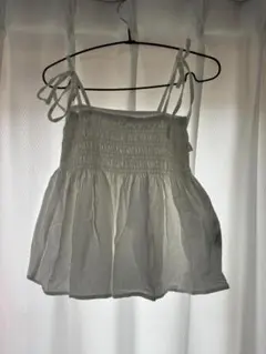 ホワイト シャーリングキャミソール