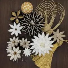 A-841 髪飾り つまみ細工 成人式 結婚式 卒業式 七五三 着物 和装