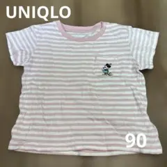 UNIQLO Tシャツ　ディズニー　ミニー　ボーダー　トップス　子供　ベビー90