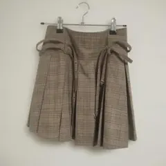 Heather　ヘザー チェック柄プリーツスカート S