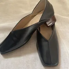 【美品】 ROPÉ PICNIC ロペ スクエアトゥ スリッポン 黒