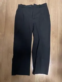 UNIQLO タックワイドパンツ　XL ブラック