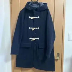 beams ネイビー ダッフルコート フード付き