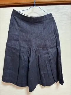 良品】アベニールエトワール ダークブルーデニムフレアスカート ひざ丈 