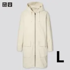 UNIQLO U フーデッドコート ナチュラル L