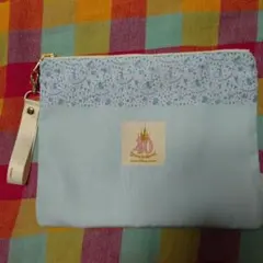 東京ディズニーリゾート 40周年 ドリームゴーラウンド ポーチ ブルー