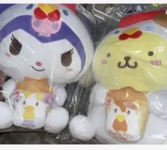 ポムポムプリンセット サンリオ一番くじ からあげクン ぬいぐるみ 新品 未使用 新品 ポムポムプリン サンリオくじ からあげクン カトラリー