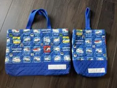 ハンドメイド レッスンバッグ 上靴袋 男の子 新幹線 シューズケース 入園