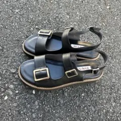 BARCLAY ダブルベルトサンダル ブラック 24cmのサムネイル