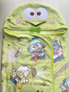 サンリオ　はぴだんぶい ☆ フード付きブランケット　けろけろけろっぴ