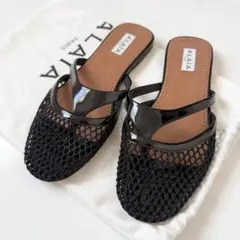ALAÏA アライア フィッシュネット ミュール ブラック 36 ブラックのサムネイル
