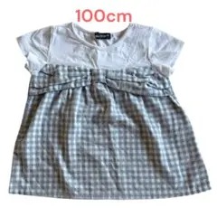 BeBe チェック柄チュニック 100cm