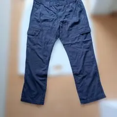 イオン　トップバリュ　ネイビー カーゴパンツ ウエストゴム仕様のサムネイル