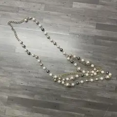 エレガントなパールネックレス ウィメンズネックレス 古着