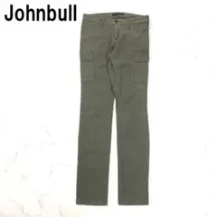 A7603 ジョンブル カーゴパンツ 綿 コットン スリム モスグリーン Mのサムネイル