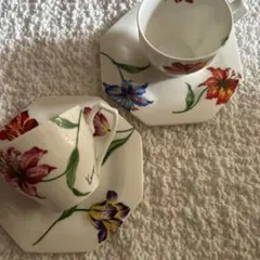 KENZO 花柄 ティーカップ・ソーサー 2個セット