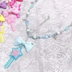 お値下げ⭐︎Colorful STAR Key 2wayネックレス⭐︎ サックス