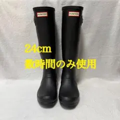 【数時間のみ使用】HUNTERレインブーツ UK5 ブラック