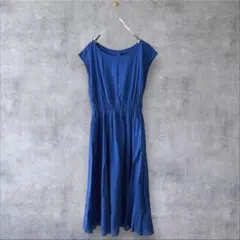 ☆美品◆アーバンリサーチロッソ◆ ウエストギャザーロングワンピースBL