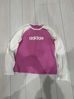 adidas 長袖Tシャツ ピンク/ホワイト