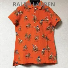 RALPH LAUREN ラルフローレン ポロシャツ 半袖 総柄 オレンジ Sのサムネイル