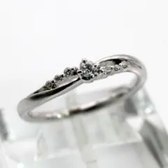 Pt さくらダイヤモンド リング 0.162ct D0.02ct - メルカリ