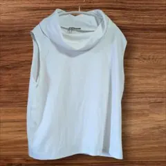 ZARA ドレープネック ノースリーブトップス ホワイト XL PS884