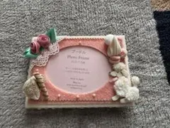 ピンク フォトフレーム 花柄装飾