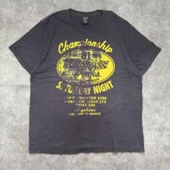90s ヴィンテージ　プリントTシャツ　シングルスティッチ　深ネイビー　XL