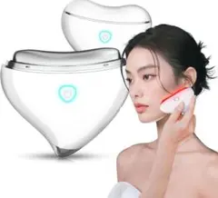 美顔器 EMS 微電流 充電式 かっさ 美顔ローラー 温熱ケア 3色LEDのサムネイル