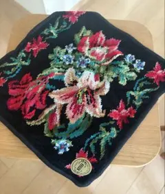 FEILER 花柄タオルハンカチ 黒