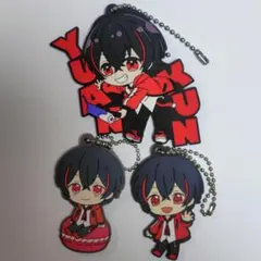 カラフルピーチ　ゆあんラバーキーホルダー 3点セット