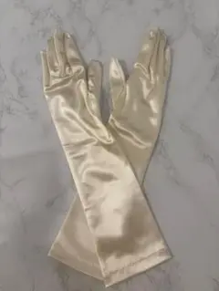 アイボリー サテン ロンググローブ