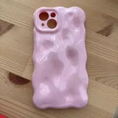 iPhone13ケース　ピンク　ぽこぽこ