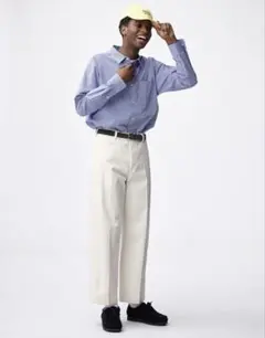 ＧＵ　ツイルワイドストレートパンツ