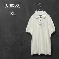 【ユニクロ】サーフカノコポロシャツ 半袖 シンプル カジュアル 白ホワイト XL