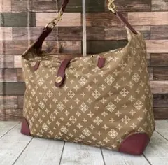 russet　モノグラム ショルダーバッグ ブラウン　総柄　ゴールド金具