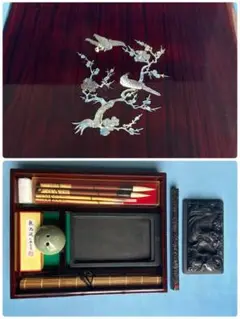 書道セット　写経硯セット　龍刻硯　龍池硯　中国 書道セット 写経硯セット 龍刻硯 龍池硯 中国 書道セット 写経硯