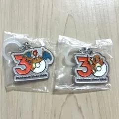 ポケモン 30周年 メタルチャームマスコットキーチェーン リザードン ヒトカゲ