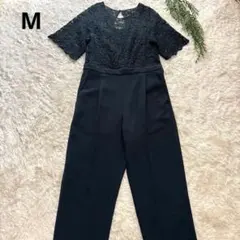 ビューティーアンドユース オールインワン ジャンプスーツ レース 深緑