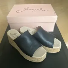 プラステ　Gaimo オープントゥサンダル　厚底 ミュール サンダル ブラックのサムネイル