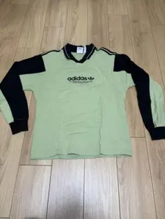 adidas ポロシャツ Lサイズ ライトグリーン/ネイビー