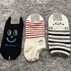 メンズくるぶしソックス　3個セット　タビオ